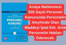 926 Sayılı Personel Kanununda Değişiklik 42 926 Sayılı Personel Kanununda Değişiklik