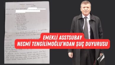 Emekli Astsubay Necmi Tengilimoğlu'ndan Suç Duyurusu 17 Emekli Astsubay Necmi Tengilimoğlu'ndan suç Duyurusu