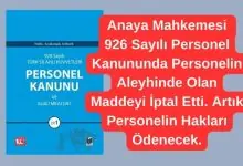 926 Sayılı Personel Kanununda Değişiklik 42 926 Sayılı Personel Kanununda Değişiklik