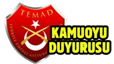 TEMAD'dan Kamuoyu Duyurusu 14 TEMAD'dan Kamuoyu Duyurusu