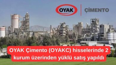 OYAK Çimento (OYAKC) Hisselerinde 2 Kurum Üzerinden Yüklü Satış Yapıldı 27 OYAK Çimento (OYAKC) hisselerinde 2 kurum üzerinden yüklü satış yapıldı