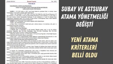 Subay ve Astsubay Atama Yönetmeliği Değişti: Yeni Atama Kriterleri Belli Oldu 44 Subay ve Astsubay Atama Yönetmeliği Değişti Yeni Atama Kriterleri Belli Oldu