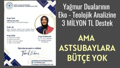 Astsubay Hak Taleplerine “Bütçe Yok” Denilirken Kamu Kaynaklarında Öncelik Tartışması 14 Yağmur Dualarının Eko-Teolojik Analizine 3 MİLYON TL Destek! Ama Astsubaylara Bütçe Yok!!!